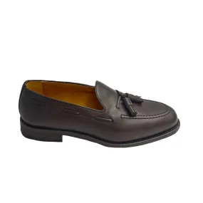 8491 - Dark Brown Leather Tassel Loafer