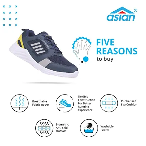 ASIAN Wonder-13 Pro Running, Walking, Gym Lightweight Eva Sole with Extra Jump Sneaker Shoes for Men & Boys 10 UK