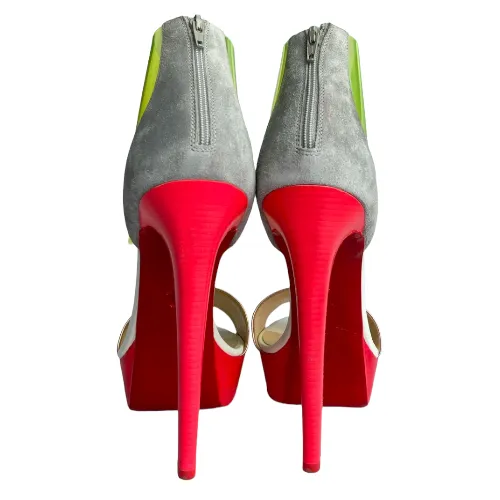 CHRISTIAN LOUBOUTIN Multicolor Leather and PVC Dufoura Platform Sandals, 39.5