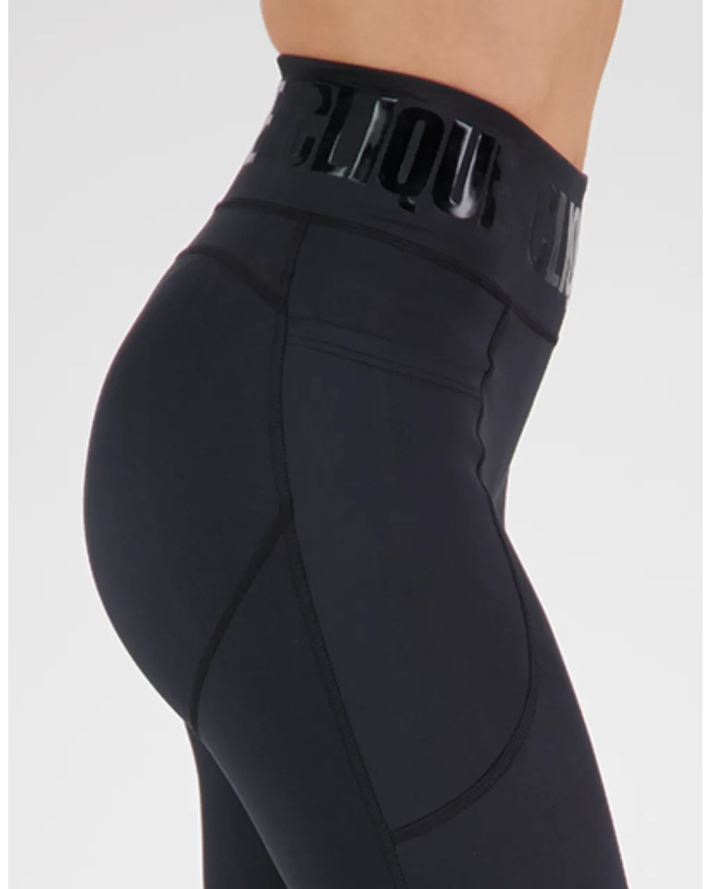 Clique Zone Compression Full Length Short Tight - Stealth