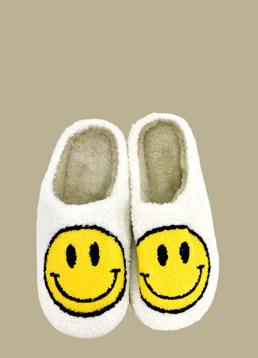 Lovelina - Smiley Cozy Slippers -Yellow