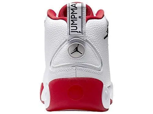 Nike Men's Jordan Jumpman Pro White/Black/Fire Red Leather Basketball Shoes 13 M US