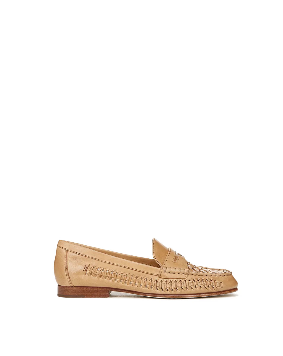 Penny Woven Leather Loafer