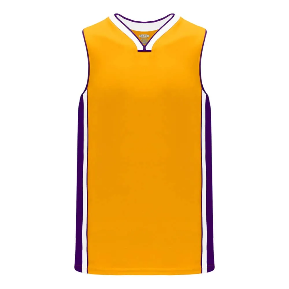 Pro B1715 Basketball Jersey Gold-Purpe-White