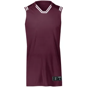 Retro Maroon-White Basketball Jersey