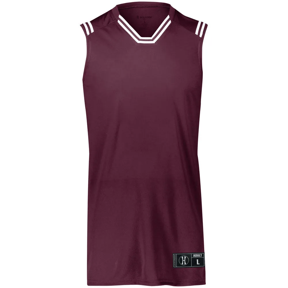 Retro Maroon-White Basketball Jersey