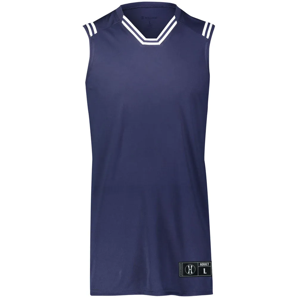 Retro Navy-White Basketball Jersey