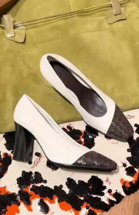 Sheepskin woven lightweight luxury high heels